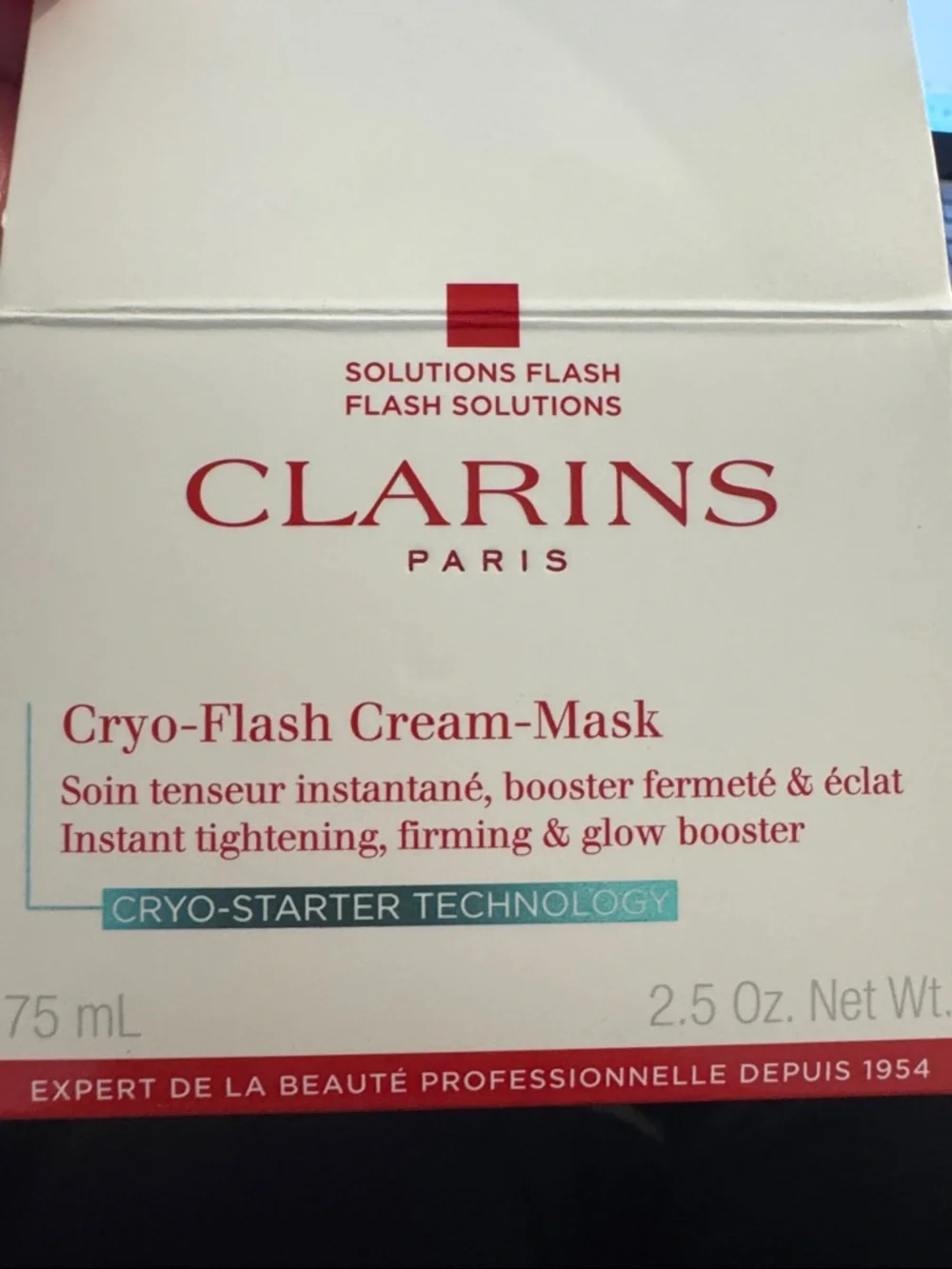 Clarins Cryo-Flash Cream-Mask Full Size NWT